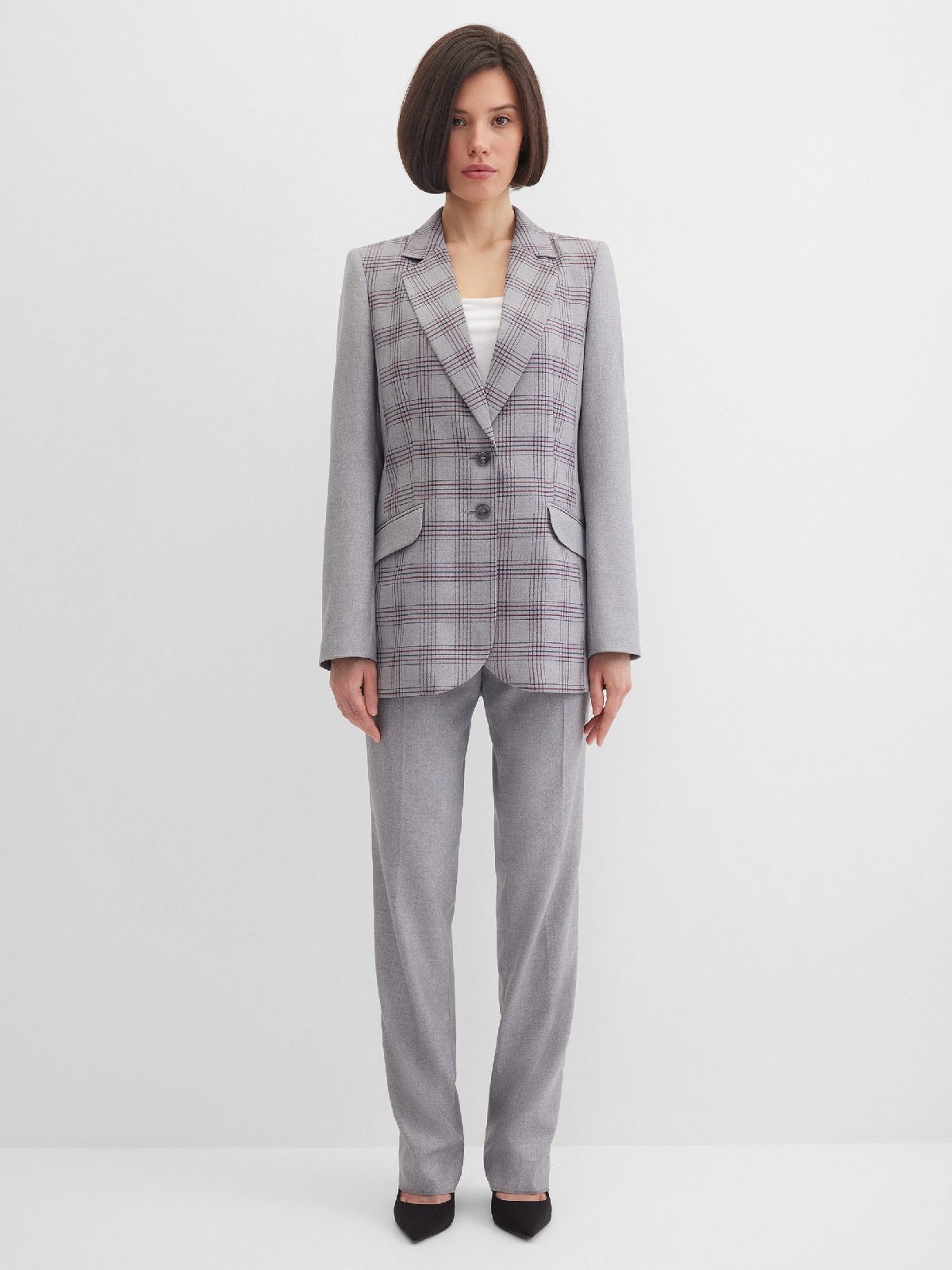 Брюки классические  удлиненные без карманов