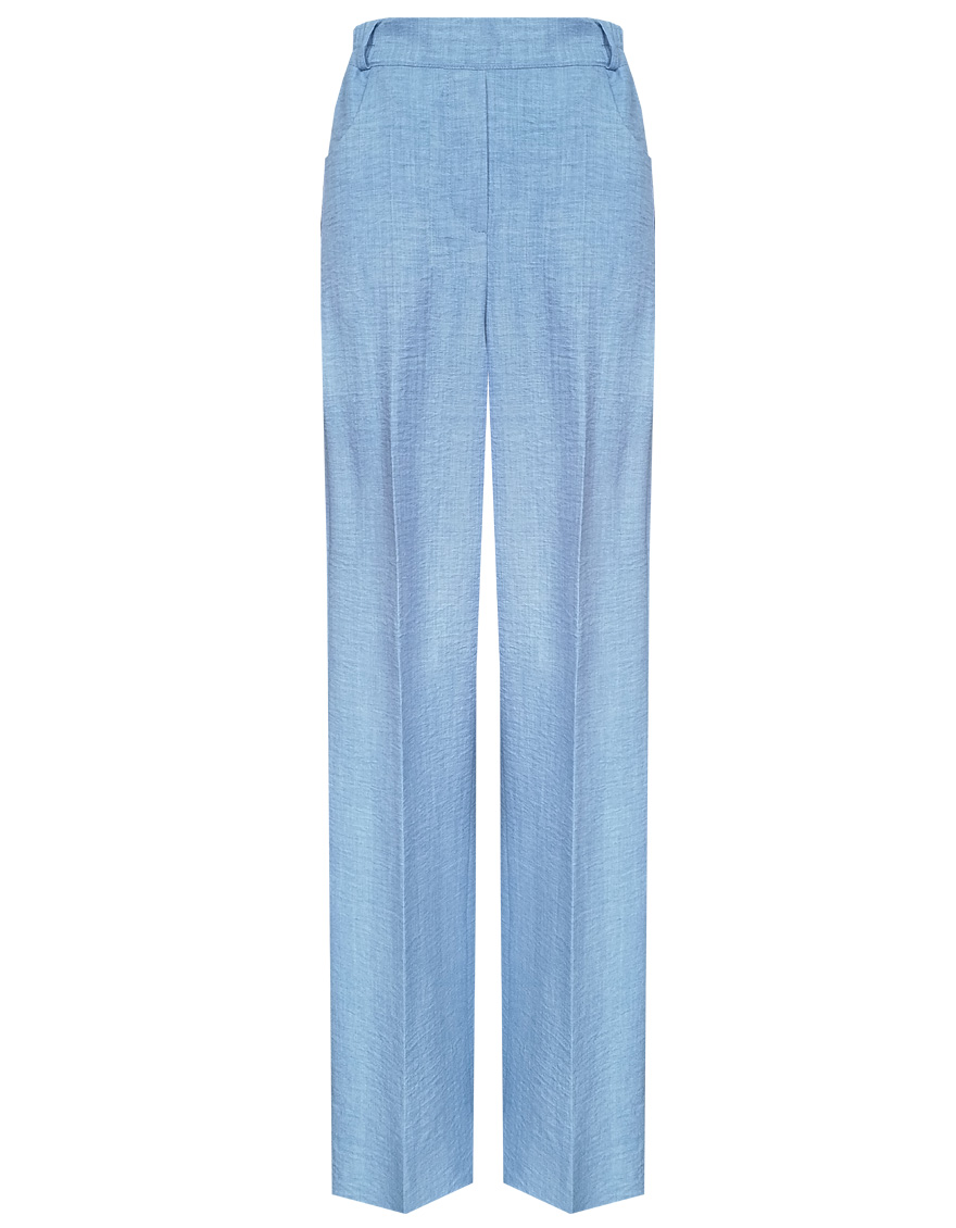 Брюки на резинке удлиненные с карманами