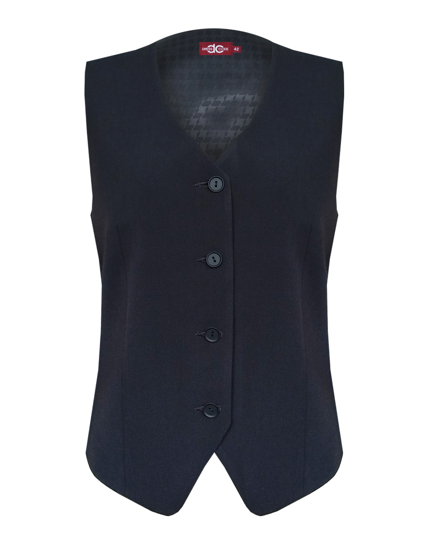 Жилет комбинированный из двух видов ткани