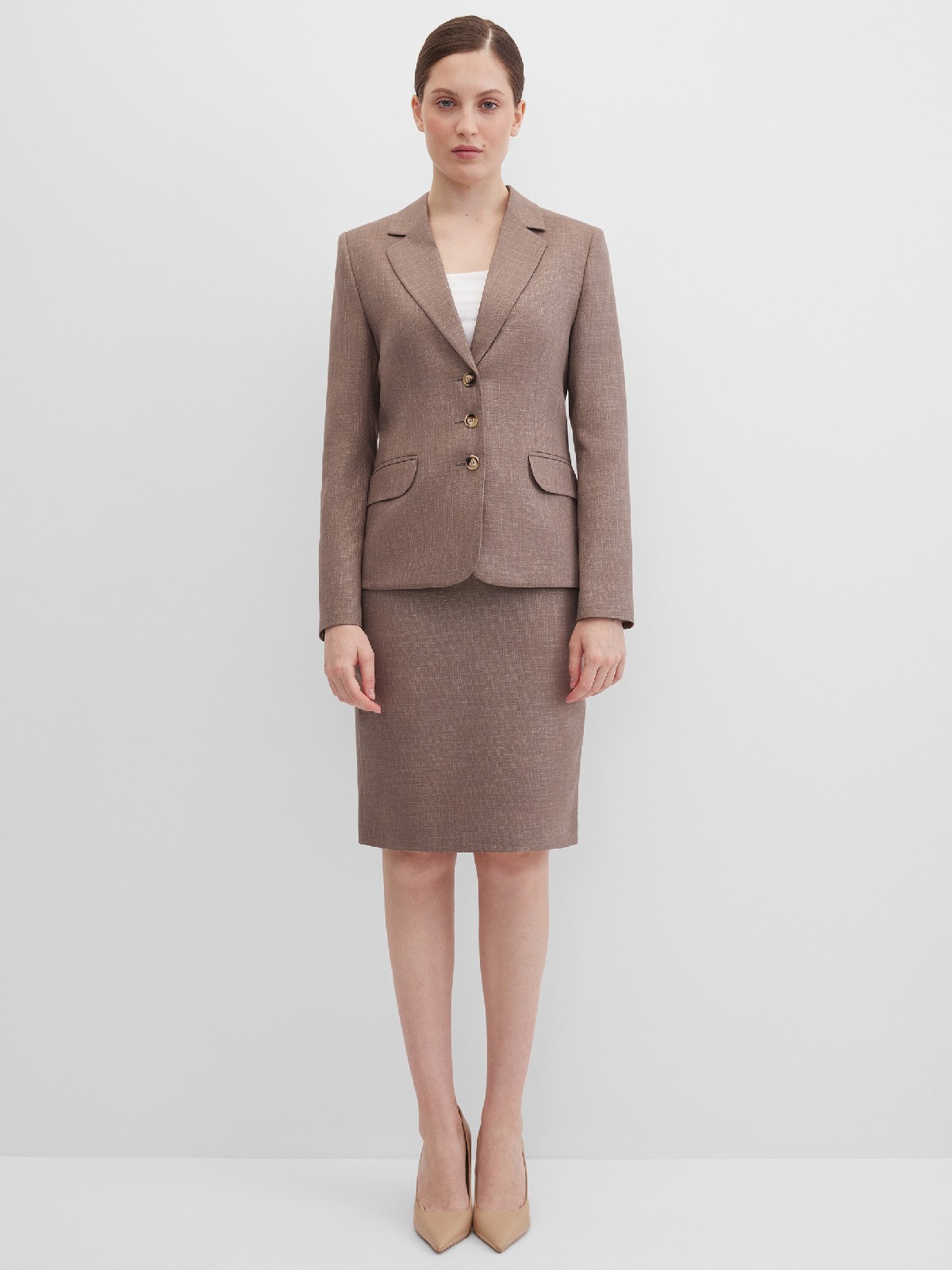 Юбка меланжевая зауженная книзу