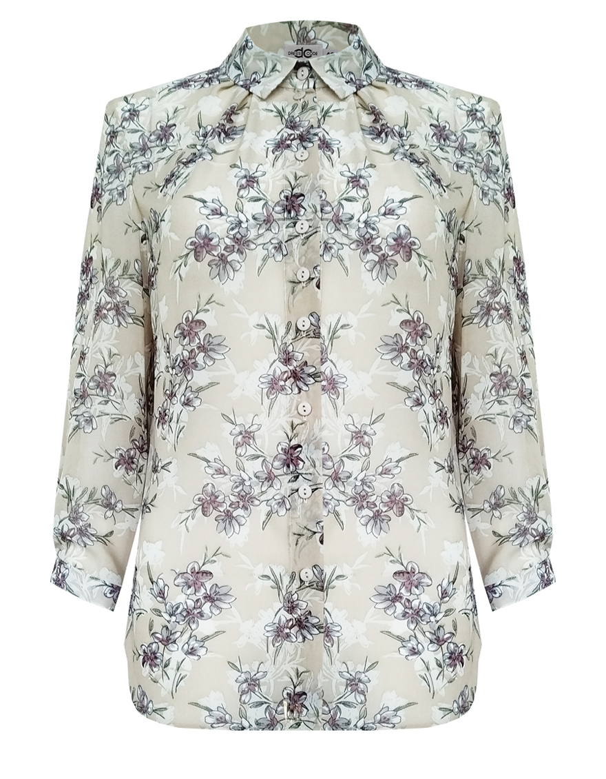 Шифоновая блузка с принтом