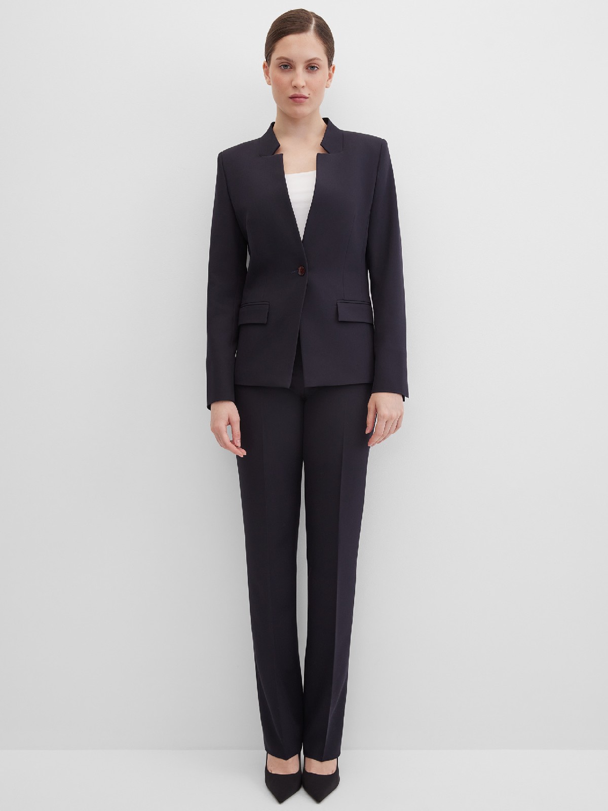 Брюки удлиненные без карманов