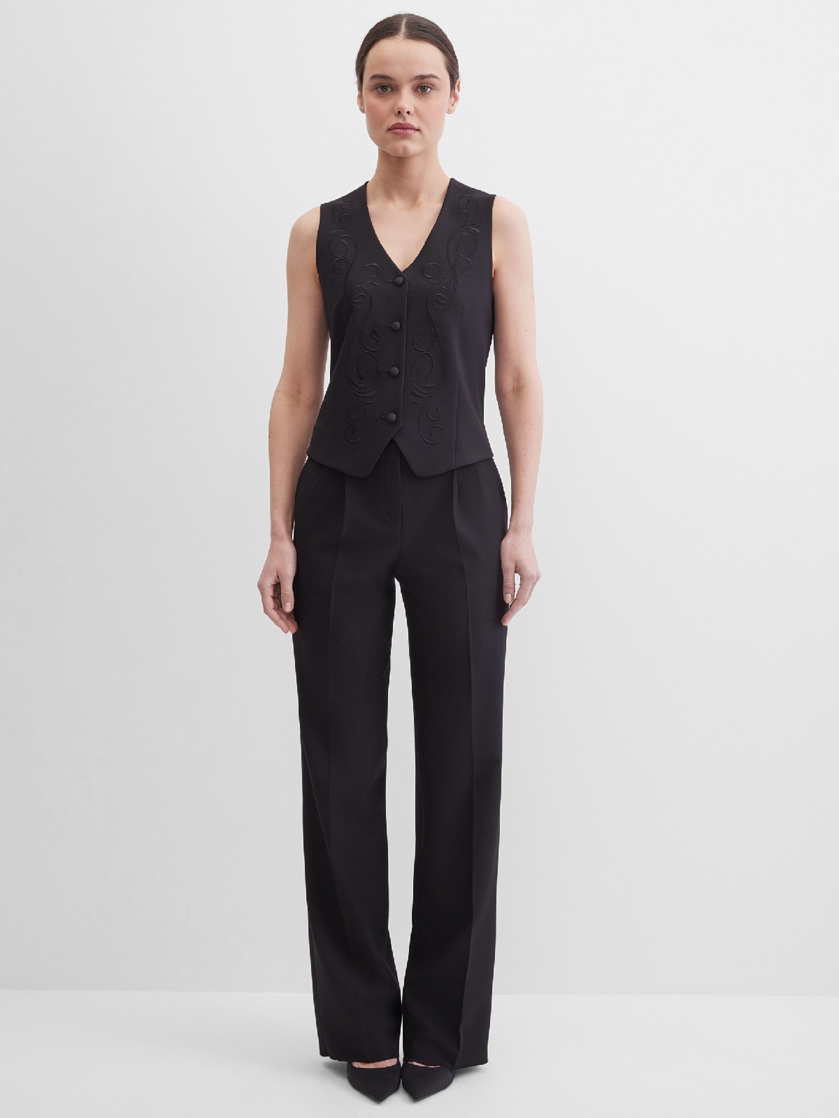 Брюки  удлиненные со складками