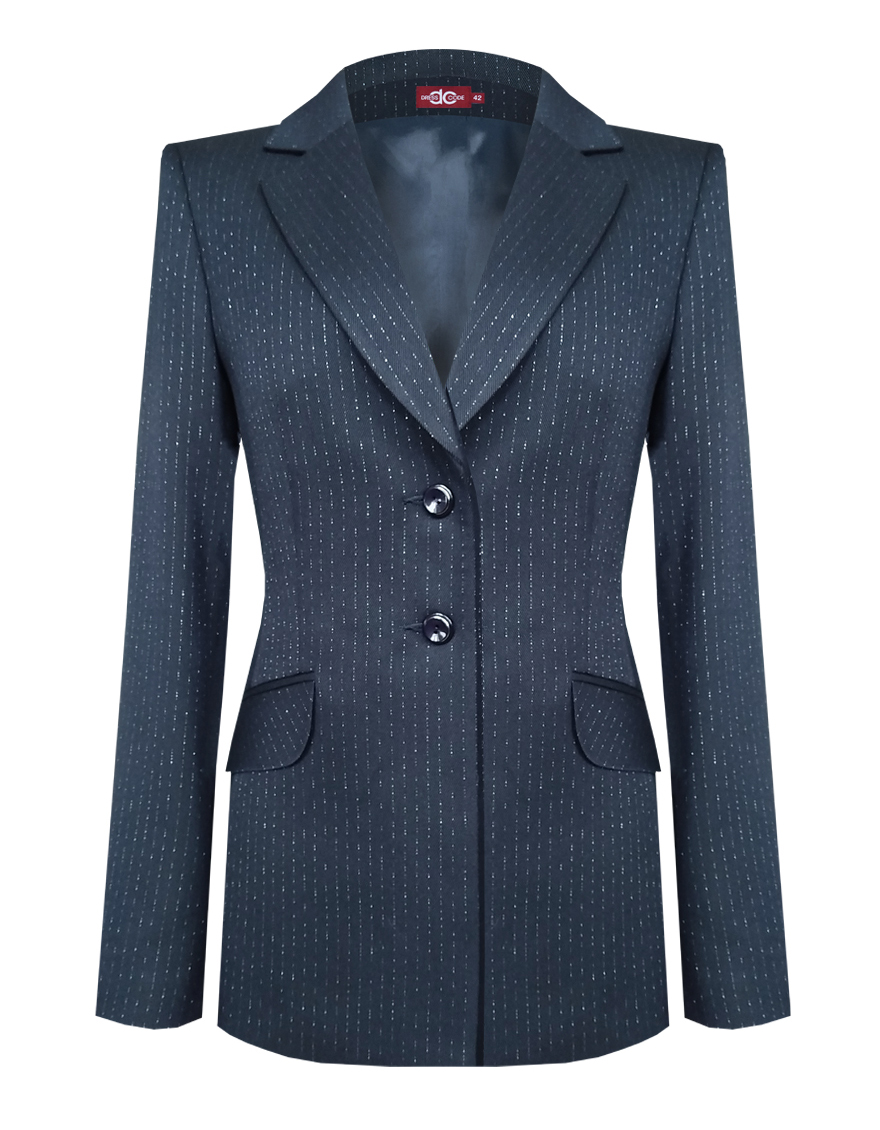 Пиджак классический в мерцающую полоску