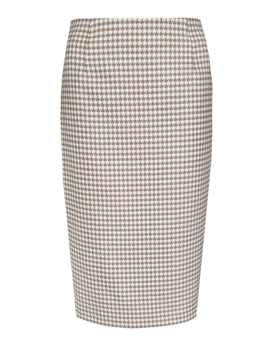 Юбка зауженная книзу с принтом