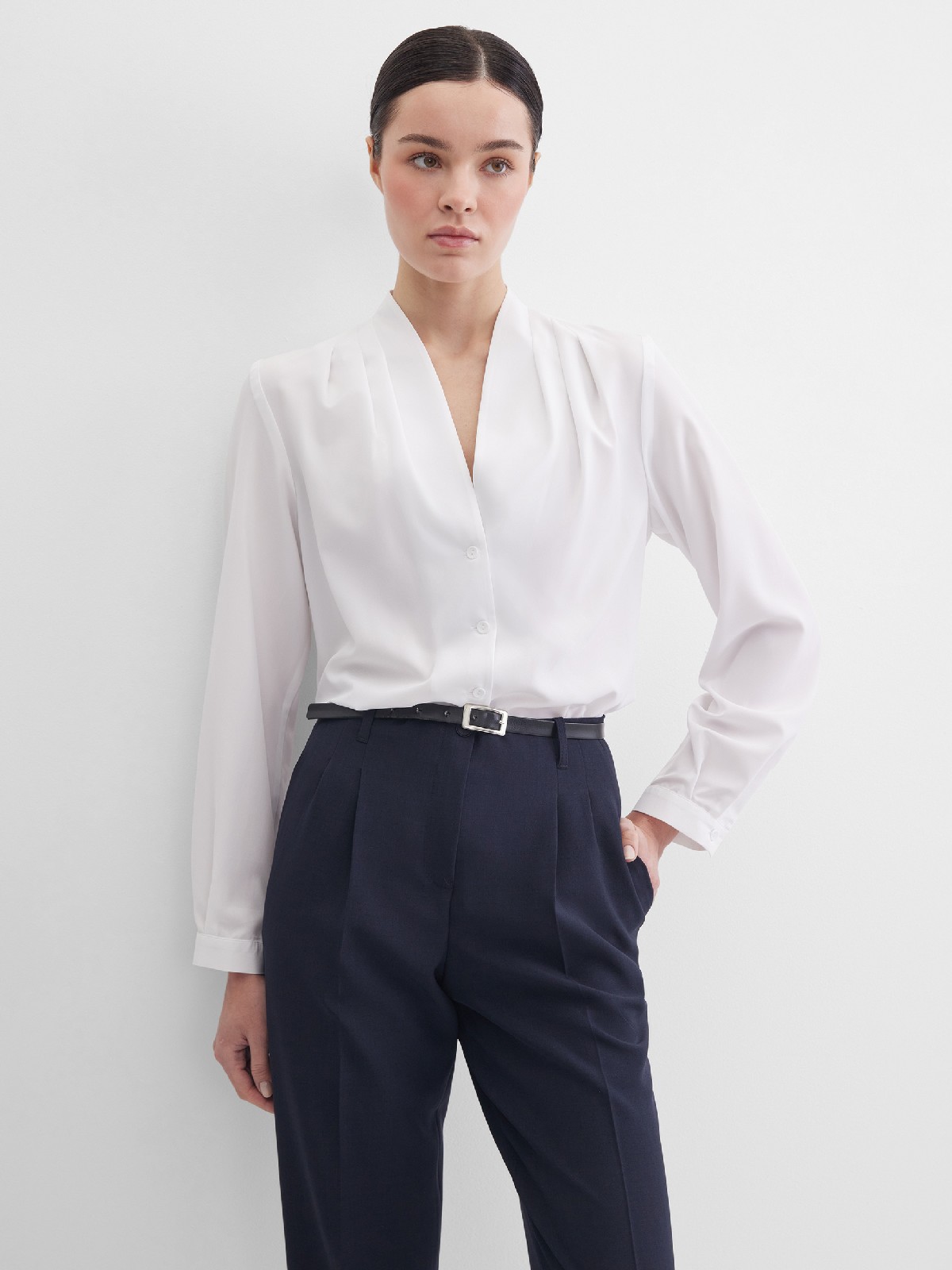 Блузка с мягкими  складками