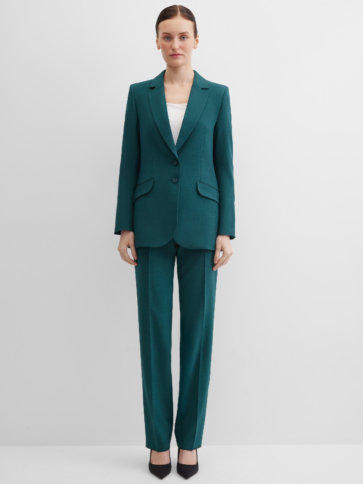 Брюки на резинке удлиненные без карманов