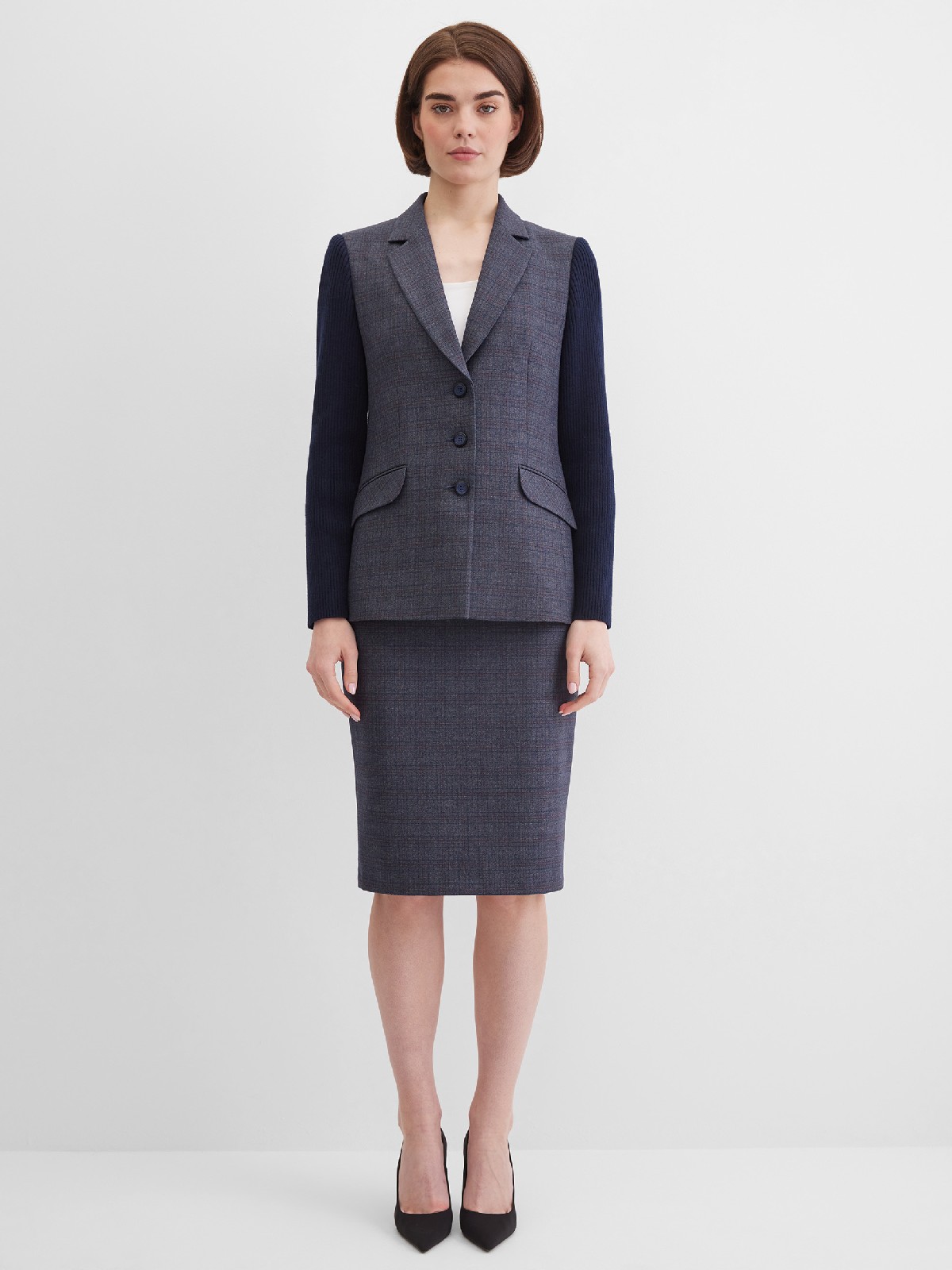 Юбка зауженная книзу в клетку