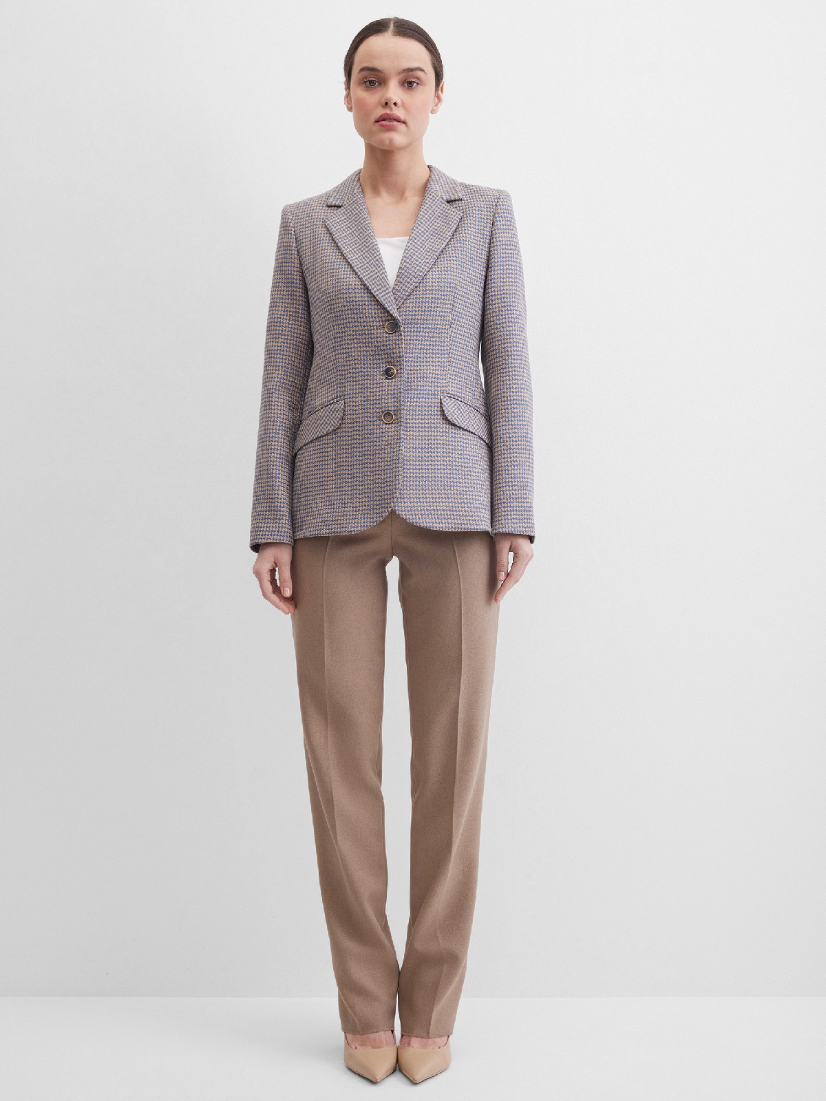 Брюки на резинке  удлиненные без карманов