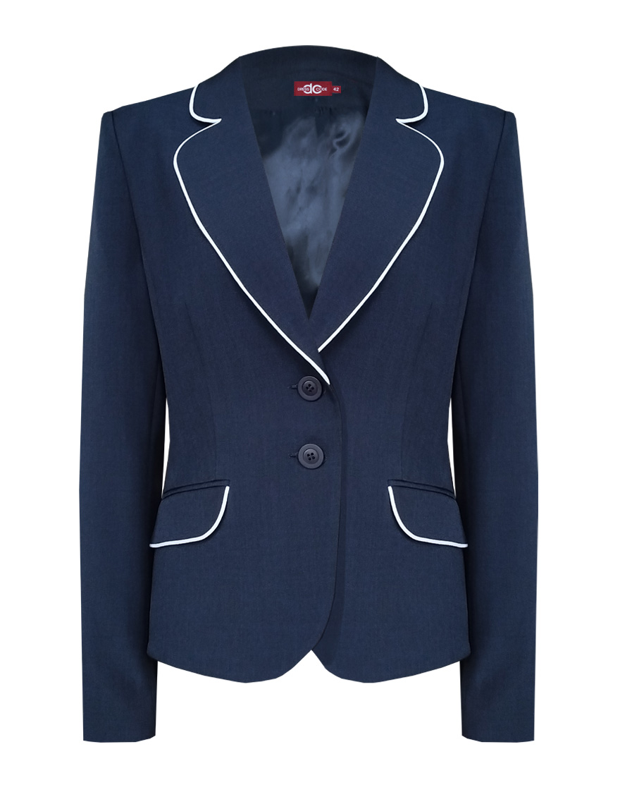 Пиджак укороченный с отделочным кантом