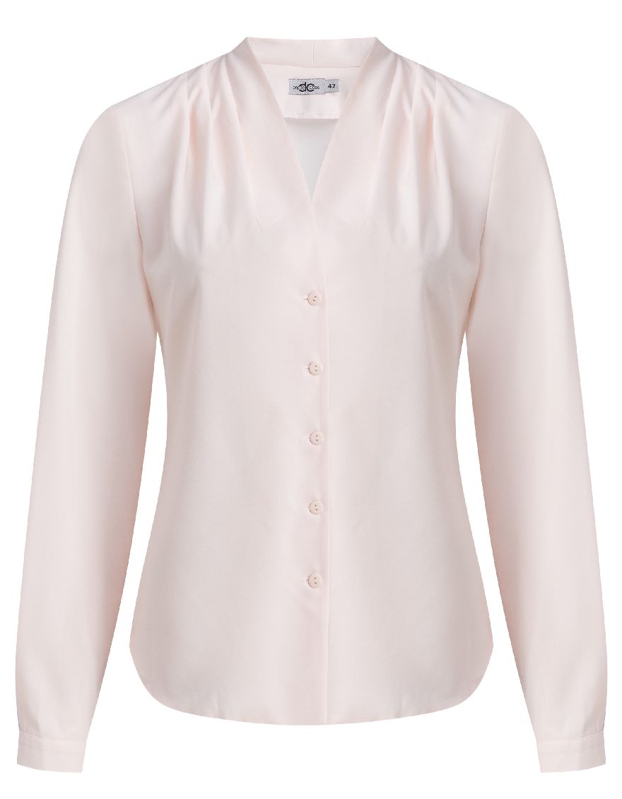Блуза розовая с длинным рукавом