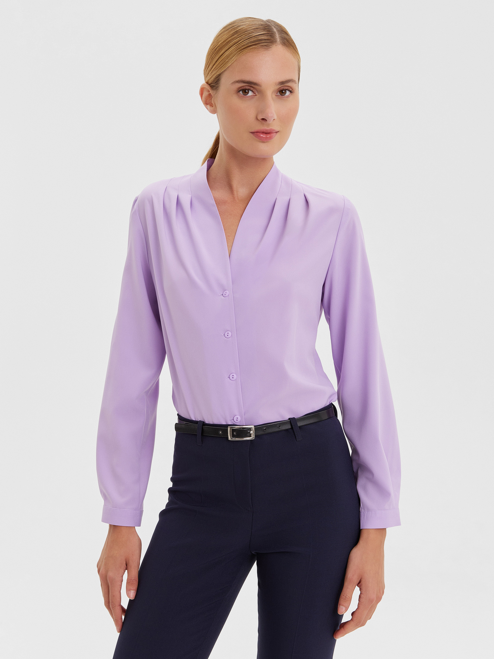 Блузка с мягкими  складками