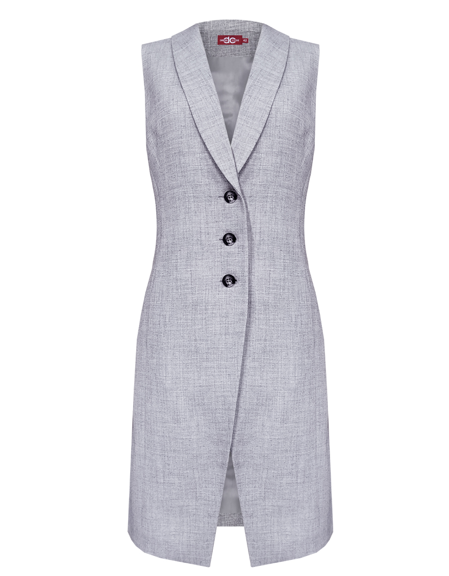 Жилет длинный с  внутренними карманами