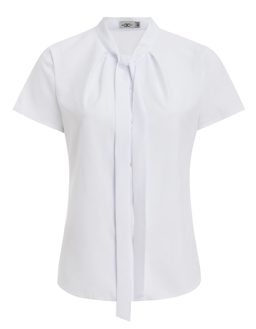 Блуза белая с коротким рукавом